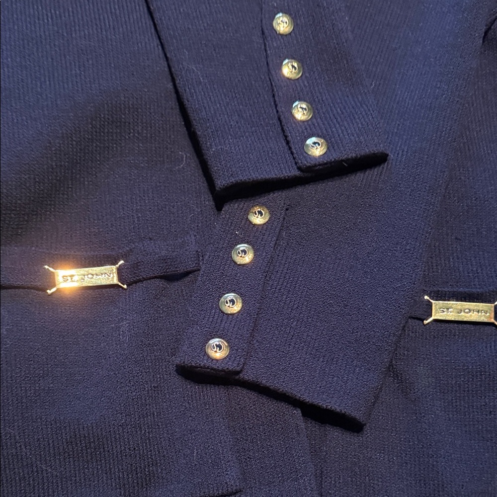 St. John Collection Navy Jacket. - Picture 3 of 4